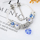SEILAOY Glass Charm Bracelet Hot Air Balloon Star Beads