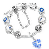 SEILAOY Glass Charm Bracelet Hot Air Balloon Star Beads