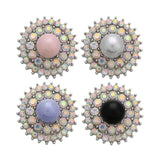 6Pcs Simulated-pearl Snap Jewelry Crystal Button For 18MM Snap Bracelet