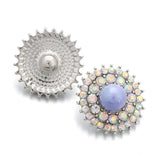 6Pcs Simulated-pearl Snap Jewelry Crystal Button For 18MM Snap Bracelet