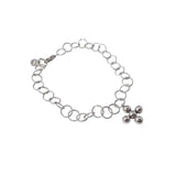 Origin Summer Minimalist Silver Round Bead Cross Charm Bracelet for Women