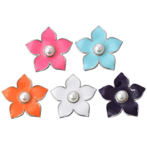 6pcs Flower Snap Button 20mm Metal Snaps for Jewelry