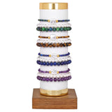 3Pcs Natural Stone Pearls Beaded Bracelets Flat Pearl Charm Bracelet