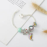 Rainbow Bead Charm Bracelet Romantic Summer Style Jewelry Gift