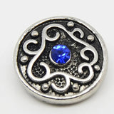 Single Rhinestone Snap Button Charm Jewelry