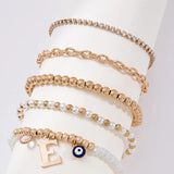 Pearl Stone Ball String Bracelet Set for Women