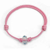 Glass Evil Eye Bead Bracelet Braided Rope Adjustable Bracelet
