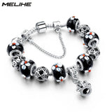 Crown Charm Bracelet Women Beads Bracelets Bangles Jewelry Sbr160016