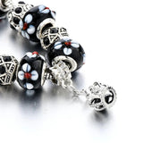 Crown Charm Bracelet Women Beads Bracelets Bangles Jewelry Sbr160016