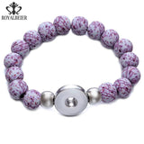 RoyalBeier Soft Clay Beaded Snap Bracelet 20mm Fit 18mm Snap Button