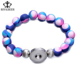 RoyalBeier Soft Clay Beaded Snap Bracelet 20mm Fit 18mm Snap Button