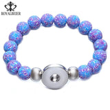 RoyalBeier Soft Clay Beaded Snap Bracelet 20mm Fit 18mm Snap Button