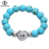 RoyalBeier Soft Clay Beaded Snap Bracelet 20mm Fit 18mm Snap Button