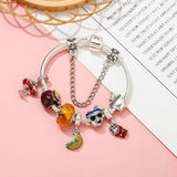 Juice Beads Wine Glass Pendant Charm Bracelet For Women