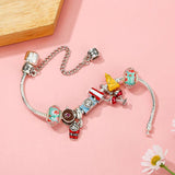 Juice Beads Wine Glass Pendant Charm Bracelet For Women