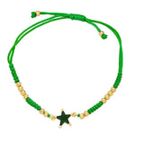 WANGAIYAO Pentagram Zircon Bracelet - Adjustable Braided Style