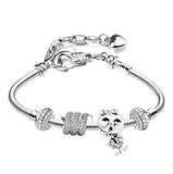 Rose Heart Beads Eternal Love Charm Bracelet DIY