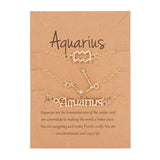 12 Constellation Bracelet Crystal Zodiac Sign Charm Birthday Jewelry