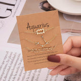 12 Constellation Bracelet Crystal Zodiac Sign Charm Birthday Jewelry