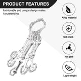 Halloween Wristband Skull Fingers Metal Skeleton Hand Bracelet With Ring