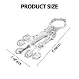 Halloween Wristband Skull Fingers Metal Skeleton Hand Bracelet With Ring