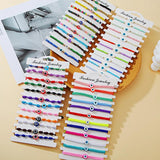 12 Pcs Lucky Evil Eye Bracelets Set Bohemian Beaded Rope Jewelry