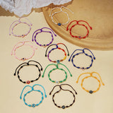 12 Pcs Lucky Evil Eye Bracelets Set Bohemian Beaded Rope Jewelry