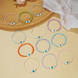 12 Pcs Lucky Evil Eye Bracelets Set Bohemian Beaded Rope Jewelry