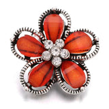 6pcs Red Series Metal 18mm Snap Button Charms For Bracelet Snap Jewelry