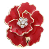 6pcs Red Series Metal 18mm Snap Button Charms For Bracelet Snap Jewelry