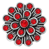 6pcs Red Series Metal 18mm Snap Button Charms For Bracelet Snap Jewelry
