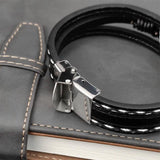 MingAo Stainless Steel Beads Cross Bracelet Men's Jewelry
