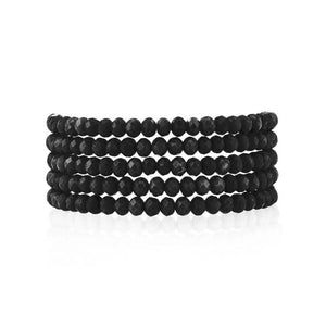 5pcs Sparkling Crystal Stretch Bracelets Women Holiday Beach Surf Jewelry
