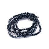 5pcs Sparkling Crystal Stretch Bracelets Women Holiday Beach Surf Jewelry