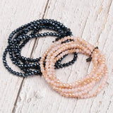 5pcs Sparkling Crystal Stretch Bracelets Women Holiday Beach Surf Jewelry