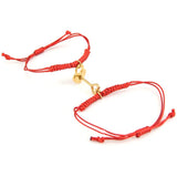 Heart Lock Amulet Bracelet Stainless Steel Red String