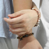 8mm Opal Crystal Couple Bracelets Reiki Bracelet Magnetic Heart Charm