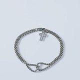 Cross Pendant Stainless Steel Bracelet Retro Punk Jewelry
