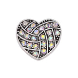 6pcs/lot Mixed Metal 18mm Snap Buttons with Rhinestone for Snap Bracelets