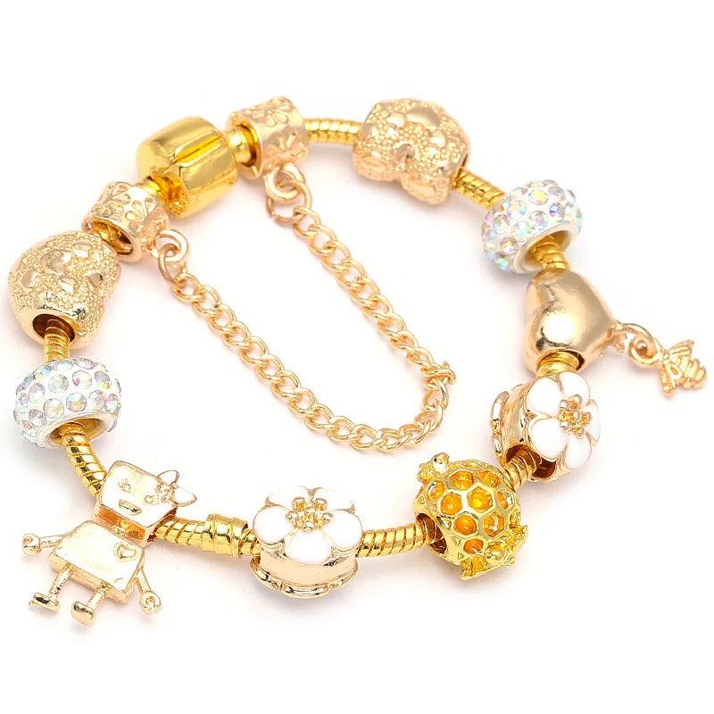 Bella Charms Bracelet DIY Snake Chain Jewelry Gift