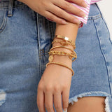 Exaggerated Thread Fried Dough Twist Alloy Bracelet