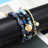 4 Piece Natural Stone Beaded Bracelet Set