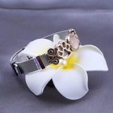 Two-color Stainless Steel Charm Bracelets Men Women Bracelet