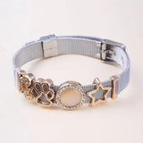 Two-color Stainless Steel Charm Bracelets Men Women Bracelet