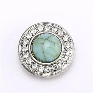 6pcs Snap Button Jewelry Mixed Metal 18mm Snaps with Rhinestone Button