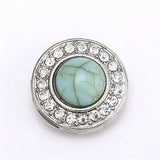 6pcs Snap Button Jewelry Mixed Metal 18mm Snaps with Rhinestone Button