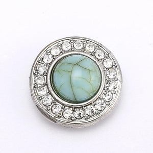 6pcs Snap Button Jewelry Mixed Metal 18mm Snaps with Rhinestone Button