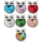 6pcs Owl Snap Button Fit 18mm Snap Bracelets Bangles DIY Ginger Charms