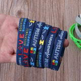 6-Pack Autism Awareness Silicone Wristbands Unisex