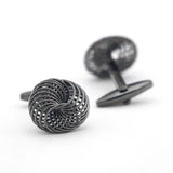 Gunblack Knot Cuff Links Hollowed Out Copper Material